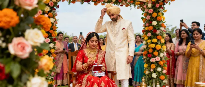 Bride tying veil in natural light — documentary getting-ready moment.