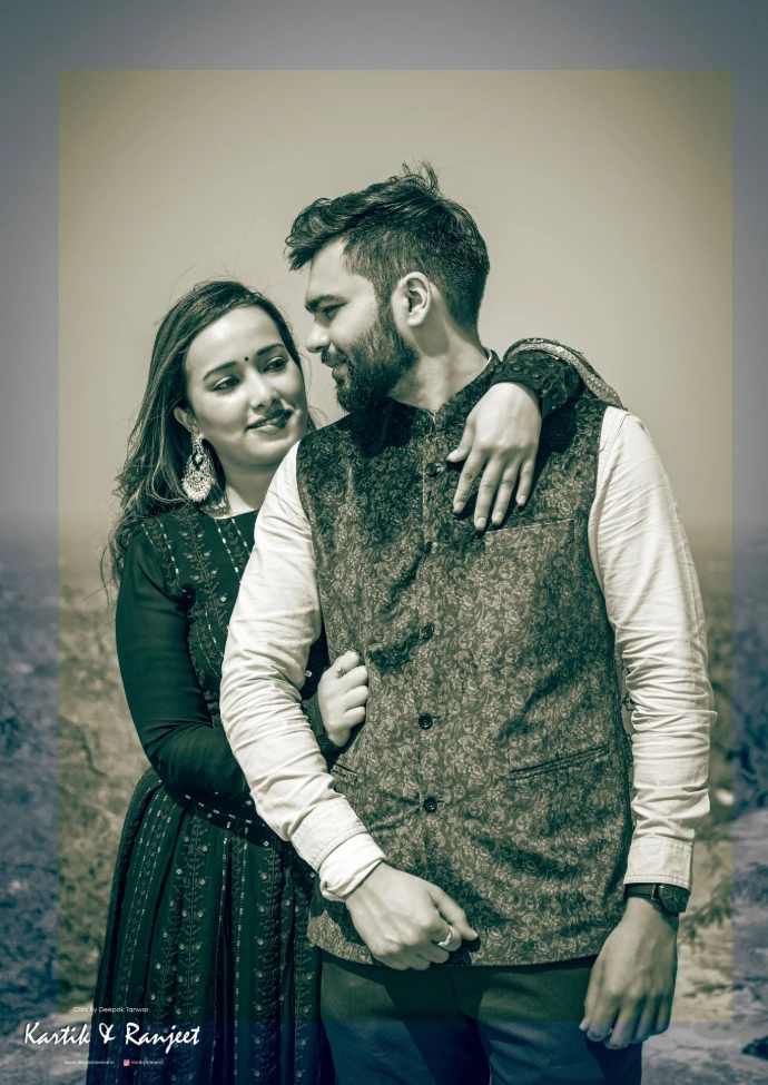 Black and white close-up of a couple in a romantic embrace during a bright luxe pre-wedding photoshoot.