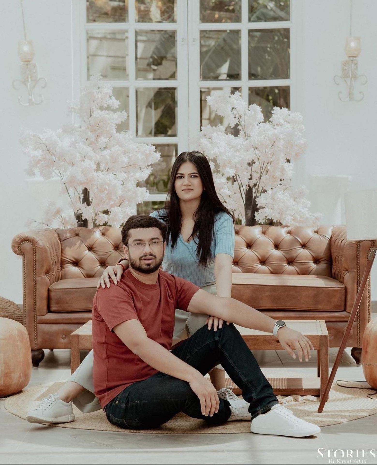 Lifestyle couple portrait indoors by Bright Luxe Salon &amp; Studio, Mahendergarh